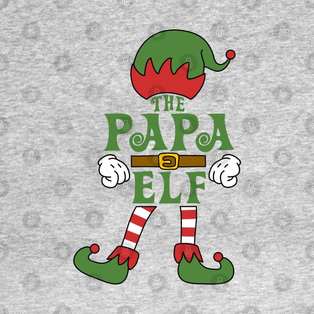 The Papa Elf Christmas Family Matching Outfits Group Attire by HappyGiftArt
